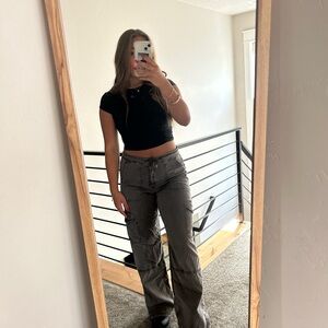 Army Green Cargo Jeans